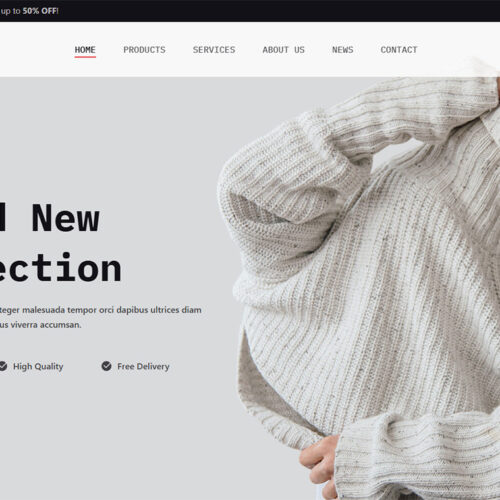 homepage preview of ready-to-use WordPress store for small business