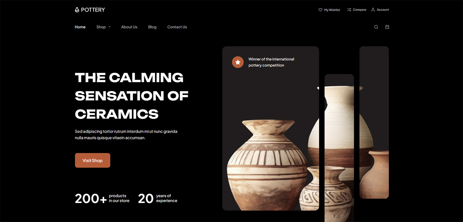 User-friendly homepage template for selling products online with prebuilt sections and creative web design on WordPress