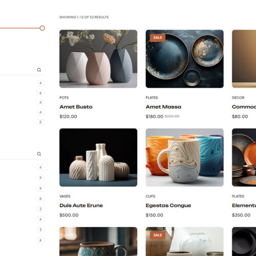 Product catalog page designed for a WordPress e-commerce site featuring mobile responsive and SEO optimized layout