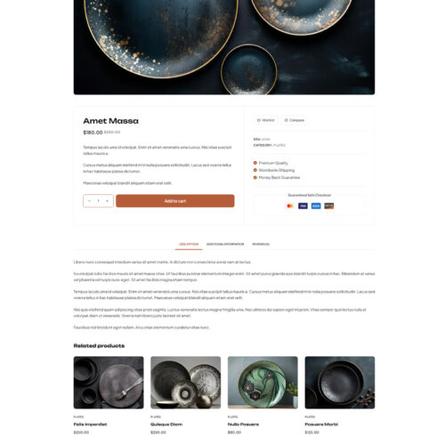 Product page showcasing clean layout and modern visuals for a ready-to-sell WordPress shop