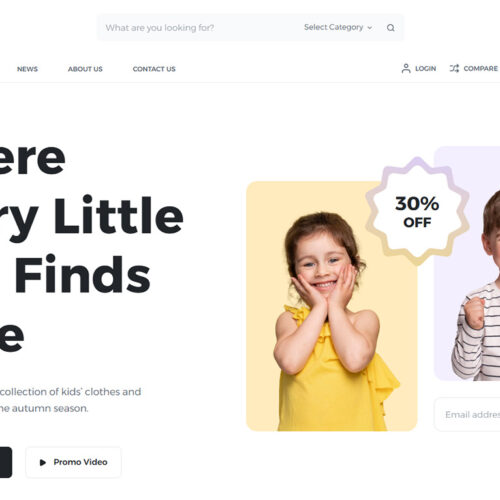 Full-width banner image for discounts and promotions — WooCommerce template optimized for conversion and growth