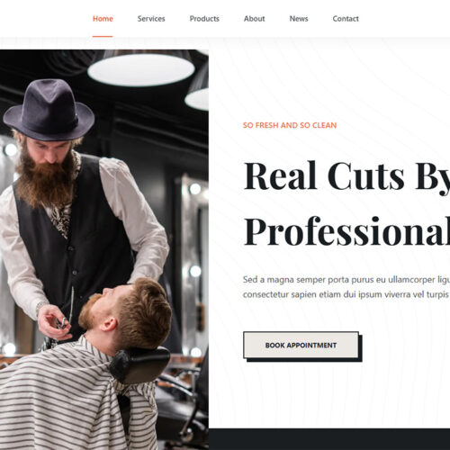Service list layout with prices and booking option — fast-launch business website for salons and studios