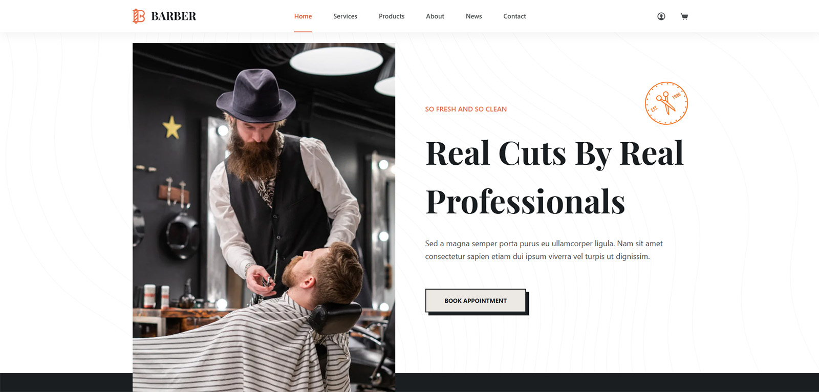 Service list layout with prices and booking option — fast-launch business website for salons and studios