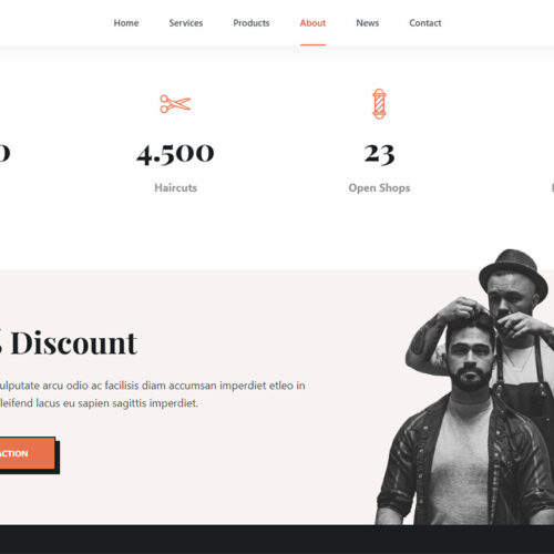 Benefits section from a ready-to-launch WordPress website for barbershops, showcasing a clean layout and business-focused messaging.