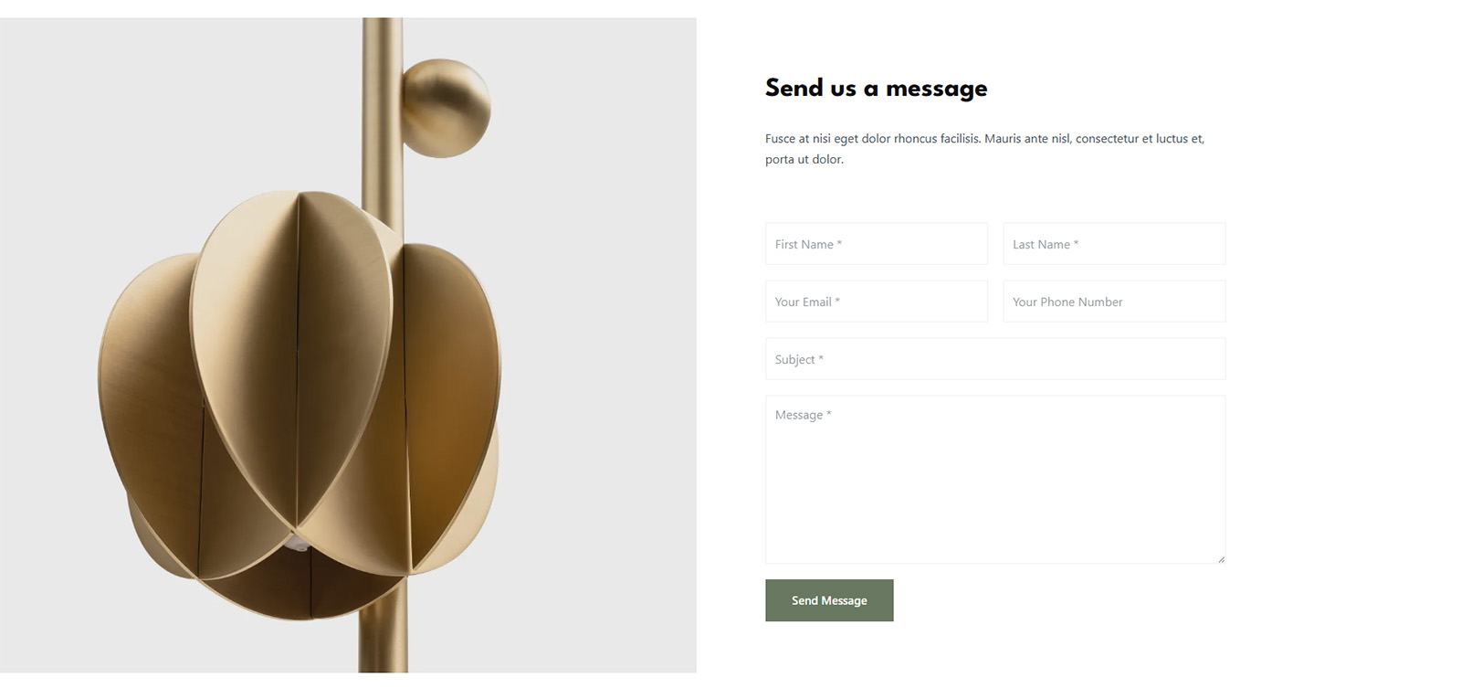 Banner showcasing floral gift ideas — stylish website for florists and curated product shops