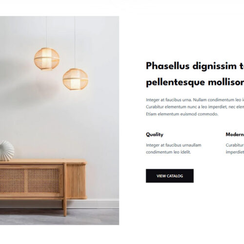 Visual block highlighting seasonal decor — WooCommerce store template with clean product presentation