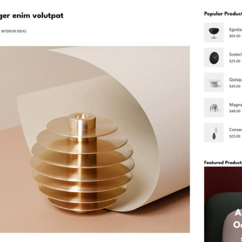 Services page with elegant layout — WordPress design for boutiques and creative studios
