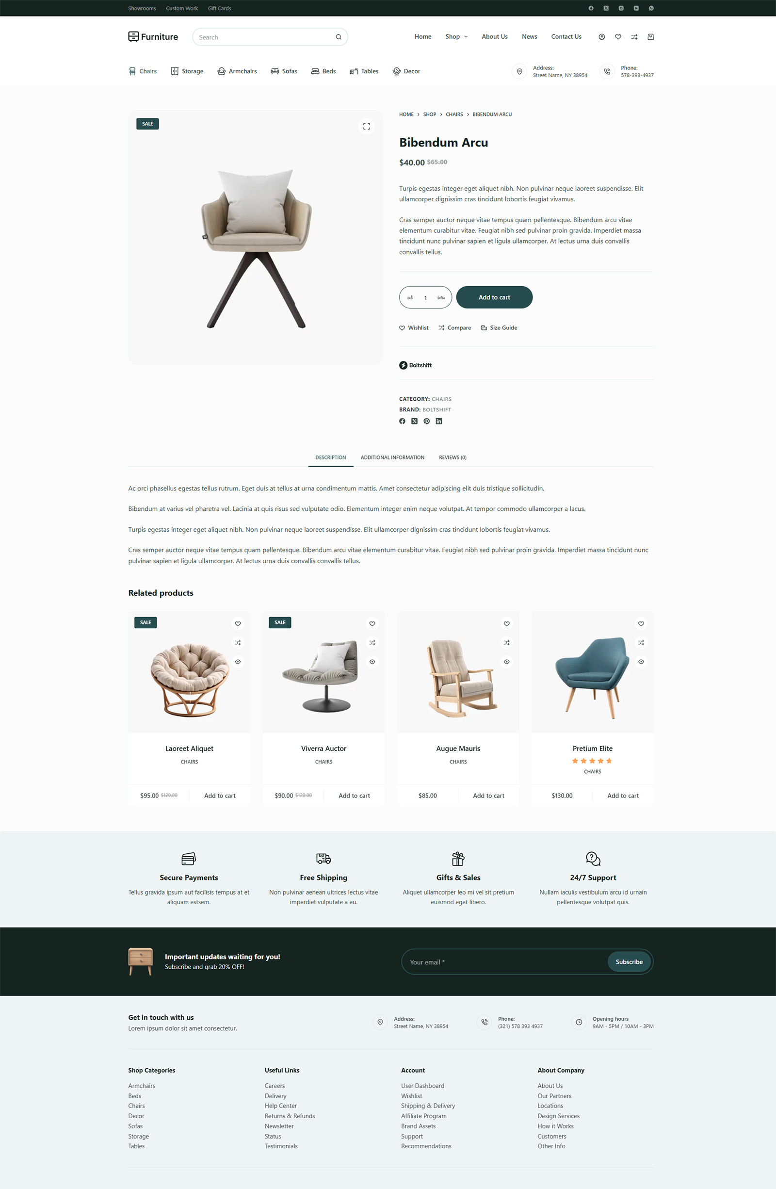 Product detail page featuring rounded corners and clear pricing — conversion-focused layout