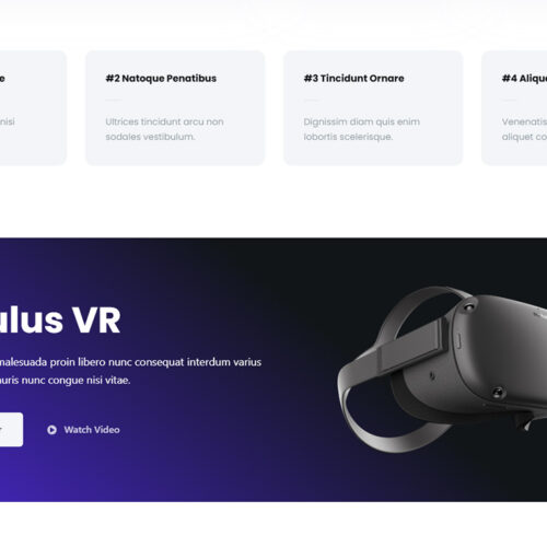 Futuristic banner with call-to-action — fast-loading online store template for gadgets