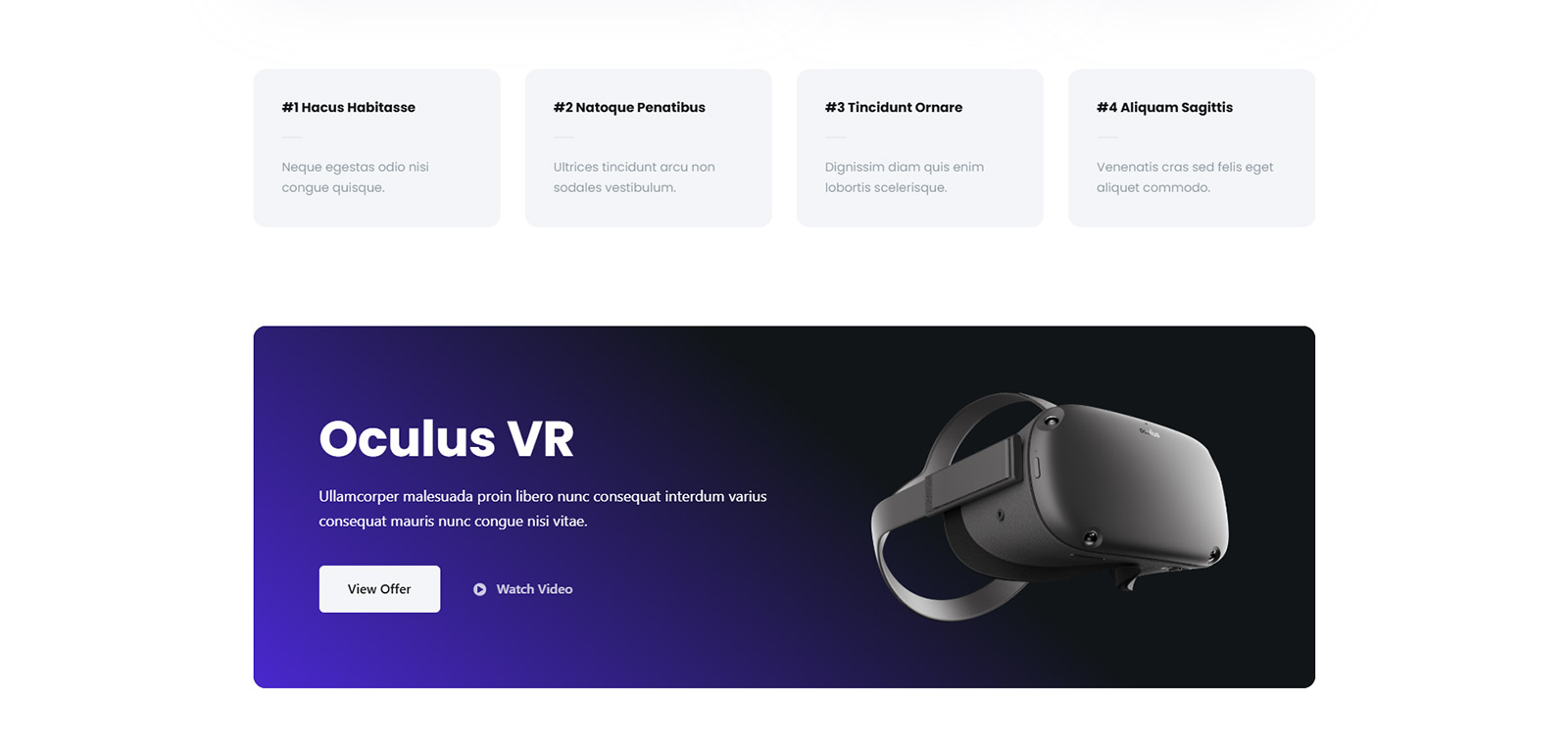 Futuristic banner with call-to-action — fast-loading online store template for gadgets