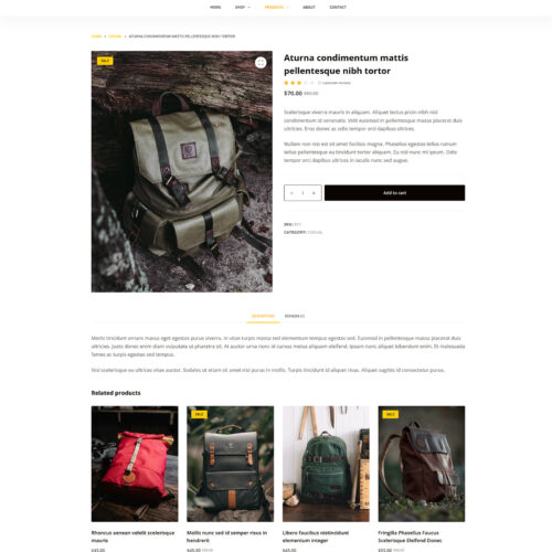 Featured product area with modern typography — online store template designed for high engagement