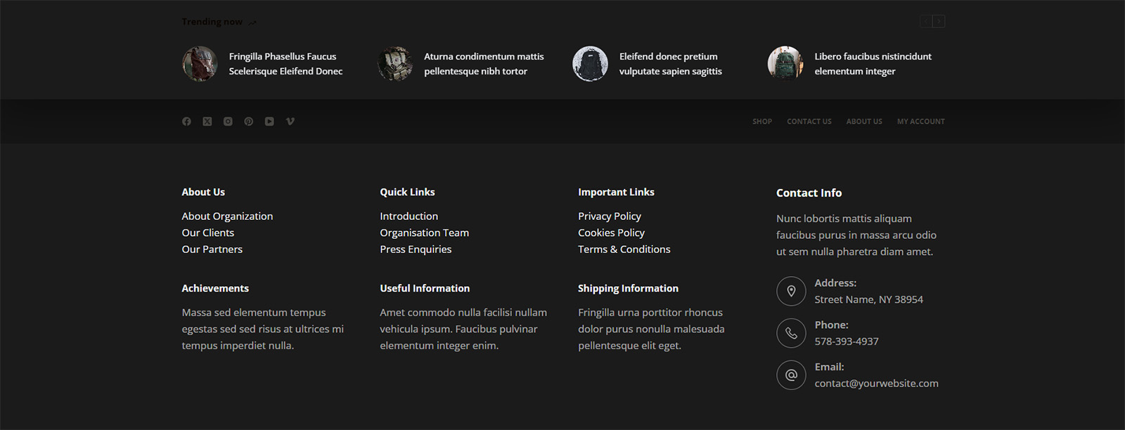 Modern content block with product highlights — professional storefront tailored for fashion and lifestyle brands