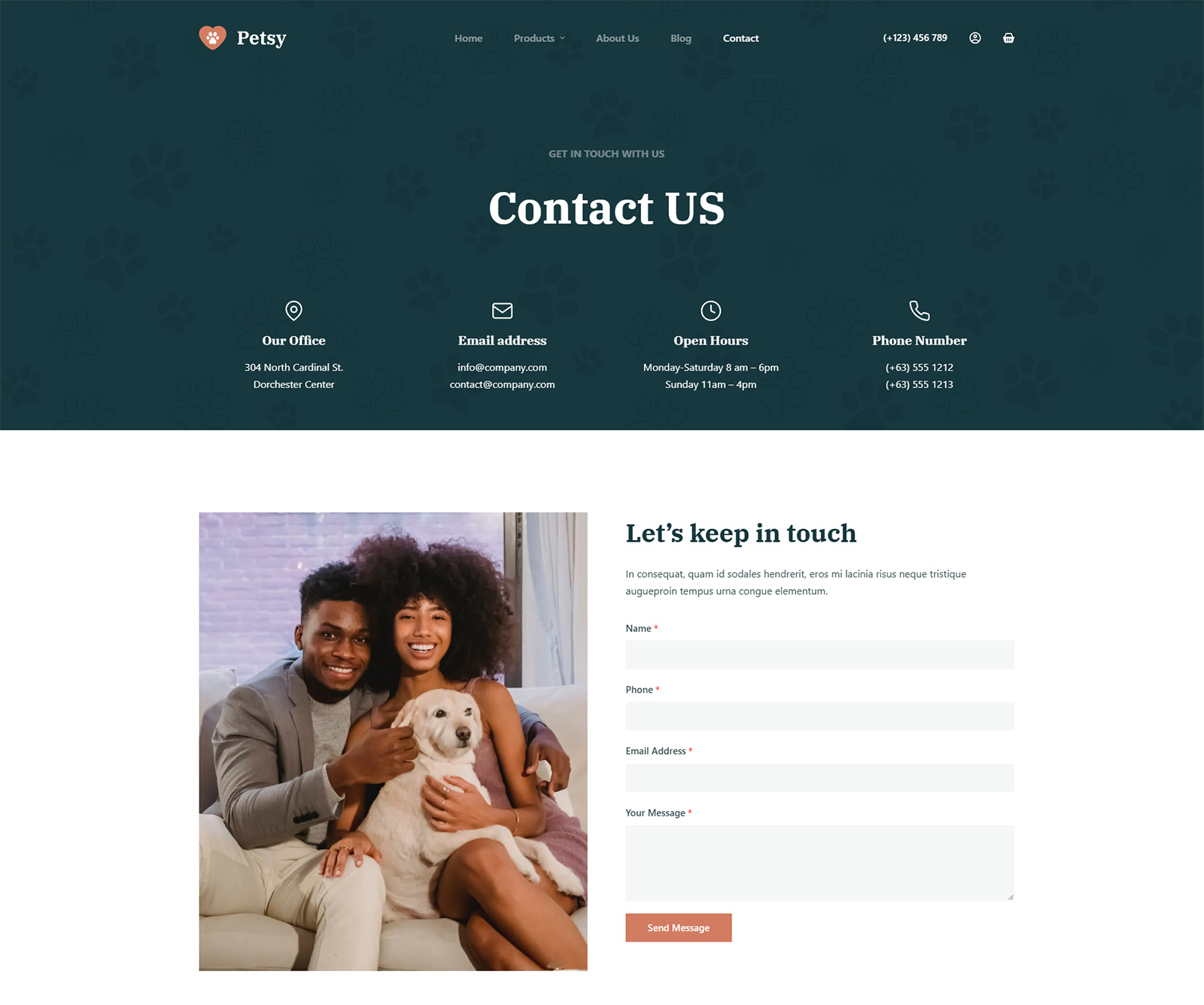 contact page with clean design and customer-friendly layout on WooCommerce website